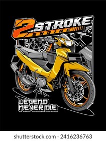 fiz r two stroke engine motorcycle vector artwork for t shirt design