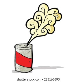 fizzing soda can cartoon