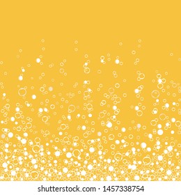 Fizzy Champagne Drink Isolated On White Background. Air Bubbles. Vector