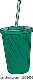 fizzy drinks bottle, fast food cuo vector illustration
