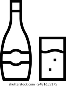 fizzy icon. Thin linear style design isolated on white background