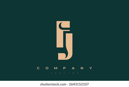 FJ Abstract Geometric Logo Design. Modern and elegant logo design with simplistic typography elements, showcasing branding excellence.