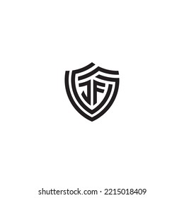 FJ abstract line shield concept in high quality professional design that will print well across any print media