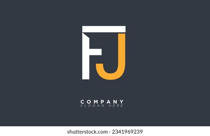 FJ Alphabet letters Initials Monogram logo JF, F and J