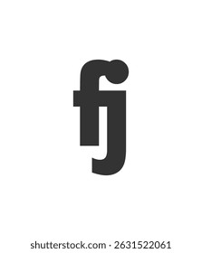 FJ creative geometric initial based modern and minimal logo. Letter f j trendy fonts. Universal professional elegant techno vector design.