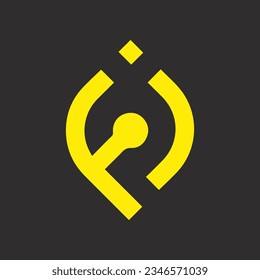 Diseño creativo y moderno del logotipo vectorial de FJ