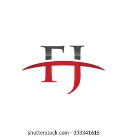 FJ initial company red swoosh logo