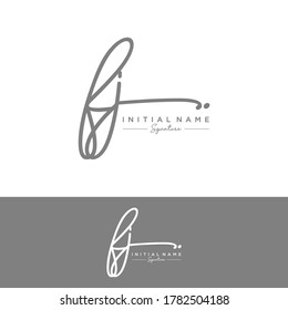 FJ Initial letter handwriting and signature logo.