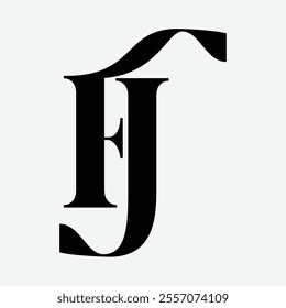 FJ Initial Letter Logo Symbol