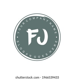 FJ Logo inicial Branding Brush negocio de bodas