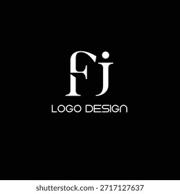 Icono de diseño de logotipo inicial de FJ 