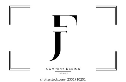 FJ, JF, Abstract Letters Logo Monogram