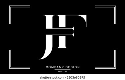 Monograma de FJ, JF, letras abstractas