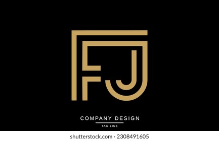 FJ, JF, Abstract Letters Logo Monogram