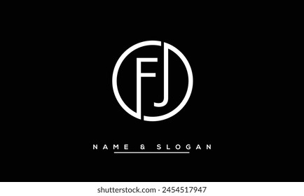 FJ, JF Abstract Letters Logo Monogram