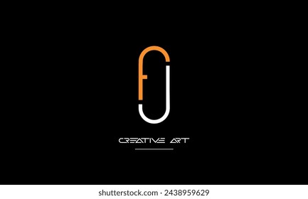 FJ, JF, F, J letras abstractas logo monograma