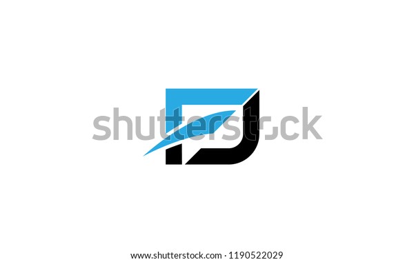 Fj Jf F J Logo Design 스톡 벡터(로열티 프리) 1190522029