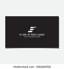 FJ OR JF FAST LOGO DESIGN VECTOR