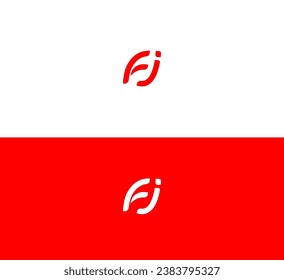 FJ, JF, FI, IF letter logo design template elements. Modern abstract digital alphabet letter logo.