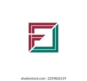 Logo de la letra F. Icono F. Plantilla de diseño del logotipo del vector