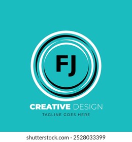 FJ Buchstaben Logo kreatives Design. FJ einzigartiges Design. Vektorgrafik