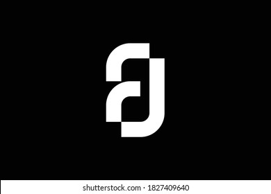 FJ letter logo design on luxury background. JF monogram initials letter logo concept. FJ icon design. JF elegant and Professional white color letter icon design on black background. FJ JF J F