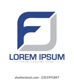 Diseño del logotipo de la carta de FJ Diseño único y moderno del logotipo