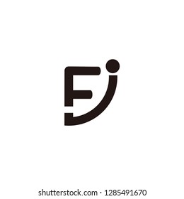 fj letter vector logo. fi letter vector logo. ei letter logo. ej letter logo