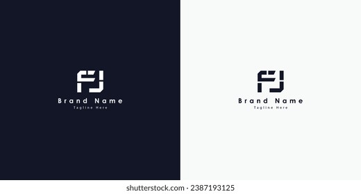 Diseño del logotipo vectorial de las letras FJ