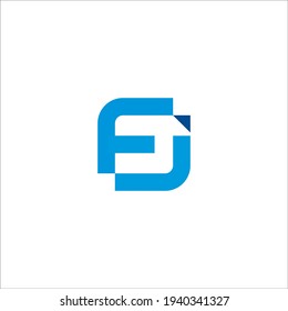 Signo vectorial de diseño de logotipo FJ