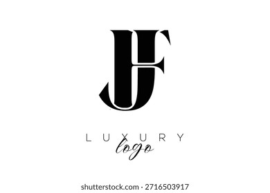 FJ Serif Letter Monogram Typography Logo for Elegant Premium Branding Identity