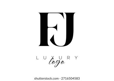 FJ Serif Letter Monogram Typography Logo for Elegant Premium Branding Identity
