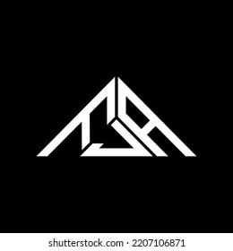 FJA letter logo creative design with vector graphic, FJA simple and modern logo in triangle shape.