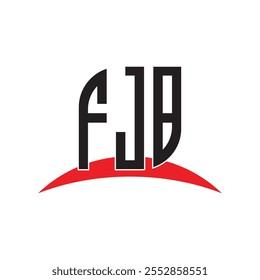 FJB letter logo design with white background in illustrator, vector logo modern alphabet font