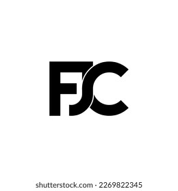 fjc lettering initial monogram logo design