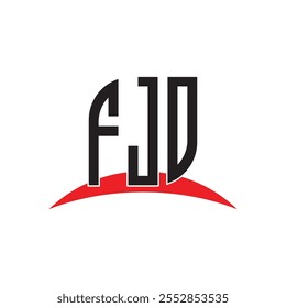 FJD letter logo design with white background in illustrator, vector logo modern alphabet font