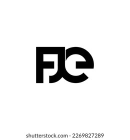 diseño del logotipo de monograma de la letra inicial de fje