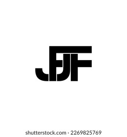 fjf typography letter monogram logo design