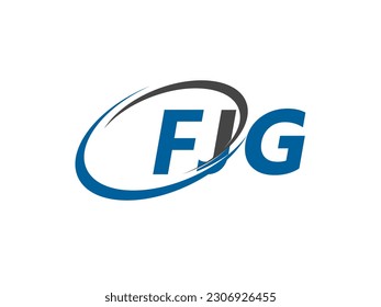 FJG letter creative modern elegant swoosh logo design
