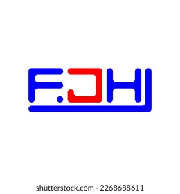 FJH letter logo creative design with vector graphic, FJH simple and modern logo.