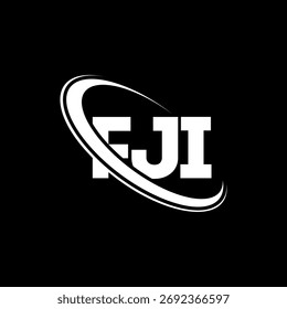 Logotipo de FJI. Carta FJI. Diseño del logotipo de la letra de FJI. Logotipo FJI de las iniciales enlazadas con el círculo y el logotipo del monograma en mayúsculas. Tipografía FJI para tecnología, negocio y marca inmobiliaria.