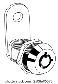 FJM Security MEI-2400AL-KA Tubular Cam Lock com 1-1 8" cilindro e acabamento cromado, chaveado igualmente