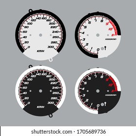 FJR. Dial of motorcycle instruments. White and black. Speed indications. OEM counter. Speedometer dashboard bike.