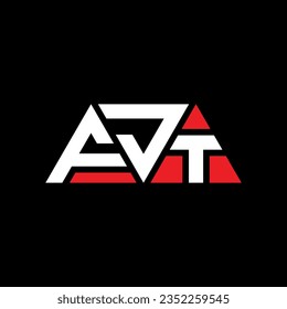 FJT triangle letter logo design with triangle shape. FJT triangle logo design monogram. FJT triangle vector logo template with red color. FJT triangular logo Simple, Elegant, and Luxurious design.