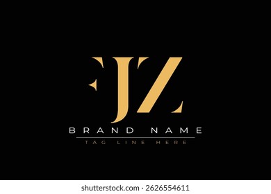 FJZ abstract letter logo design. This logo is designed by three abstract letters.