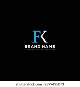 FK creative initials letter logo design concept. FK icon design. F K