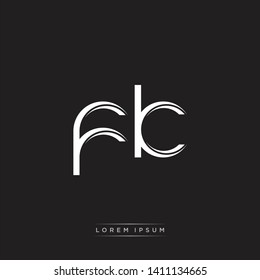 fk f k logo Initial Letter Split Lowercase