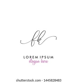 FK Initial beauty monogram logo vector