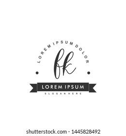 FK Initial beauty monogram logo vector