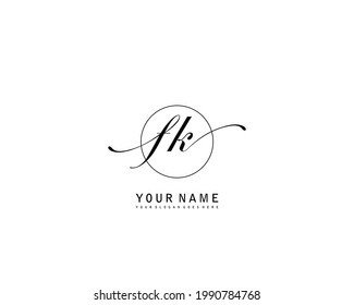 FK Initial beauty monogram logo vector